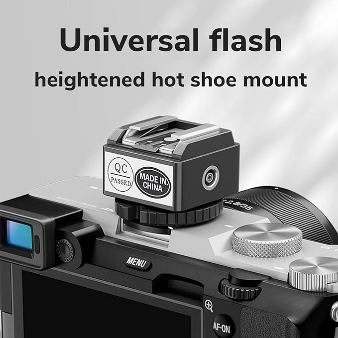 Standard Hot Shoe Riser Adapter for Godox IM30 IM20 Mini Flash, Raises Flash Height to Reduce Lens Shadow, for Zeniko ZF04 ZF08 Flash, for Ulanzi SL01, for Mealight F1 F1S Mini Flash, for VILTROX Z1 - Letwell